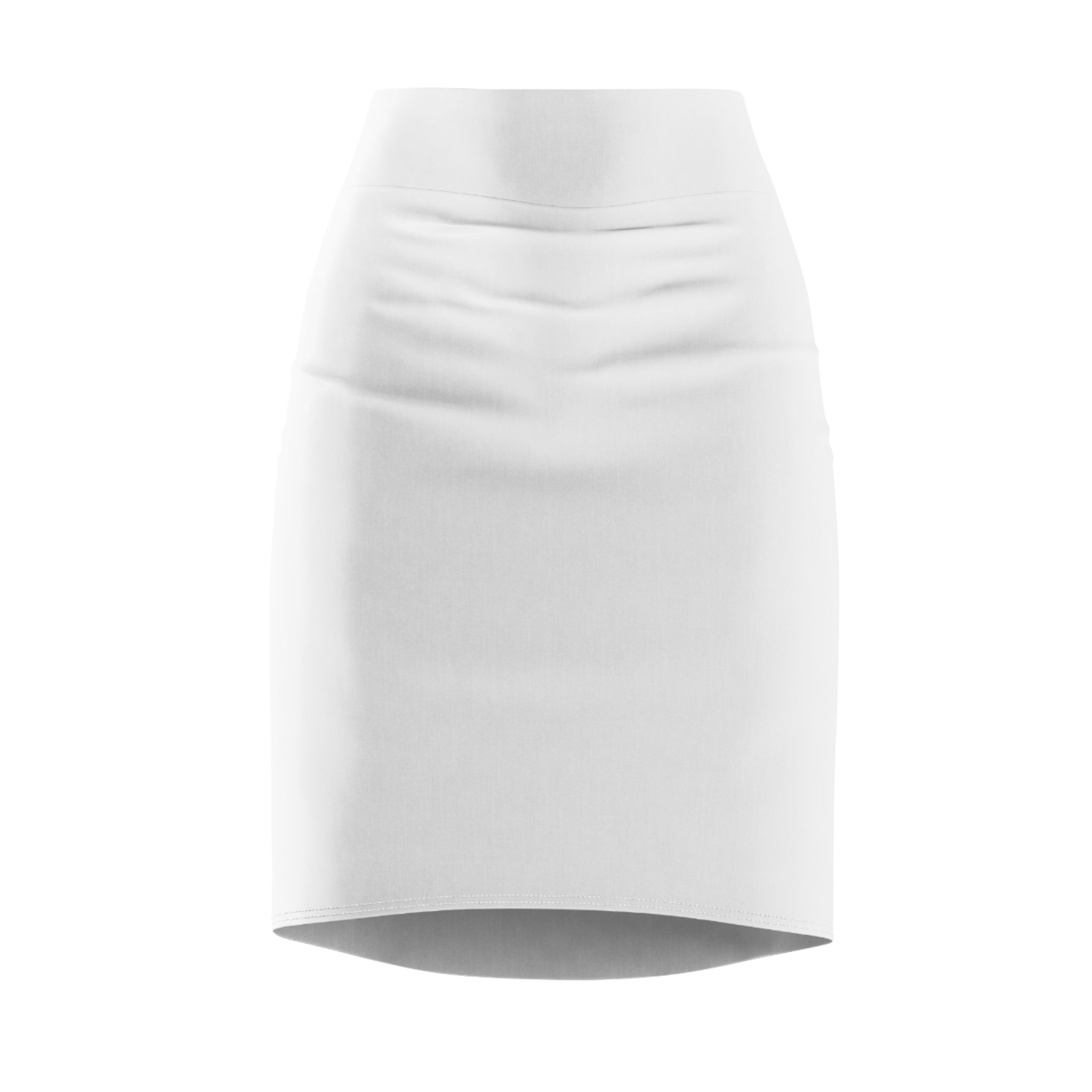 Jupe crayon blanche pour femme – Jupe classique AOP personnalisable pour le travail et les loisirs