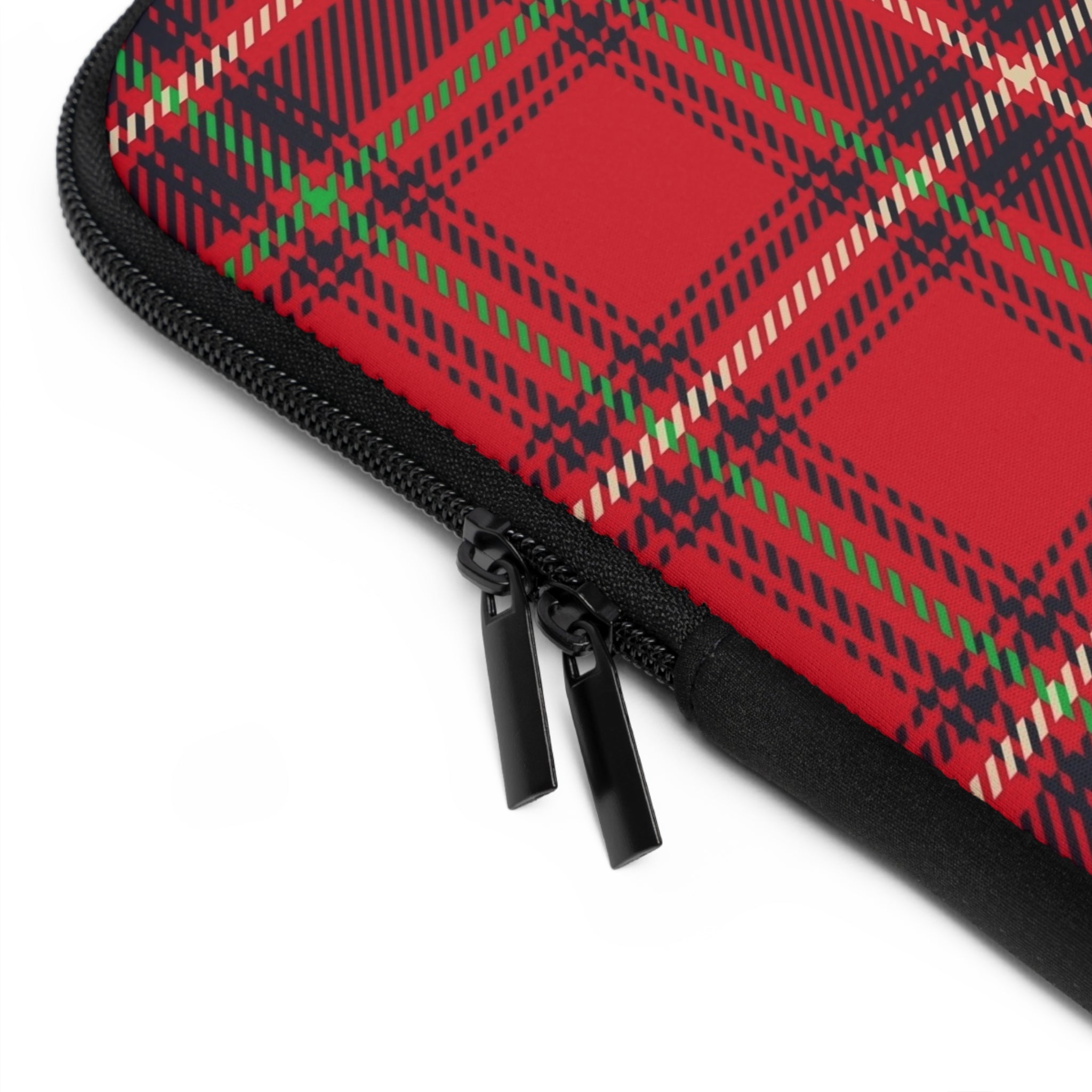 Housse d'ordinateur portable à carreaux tartan rouges