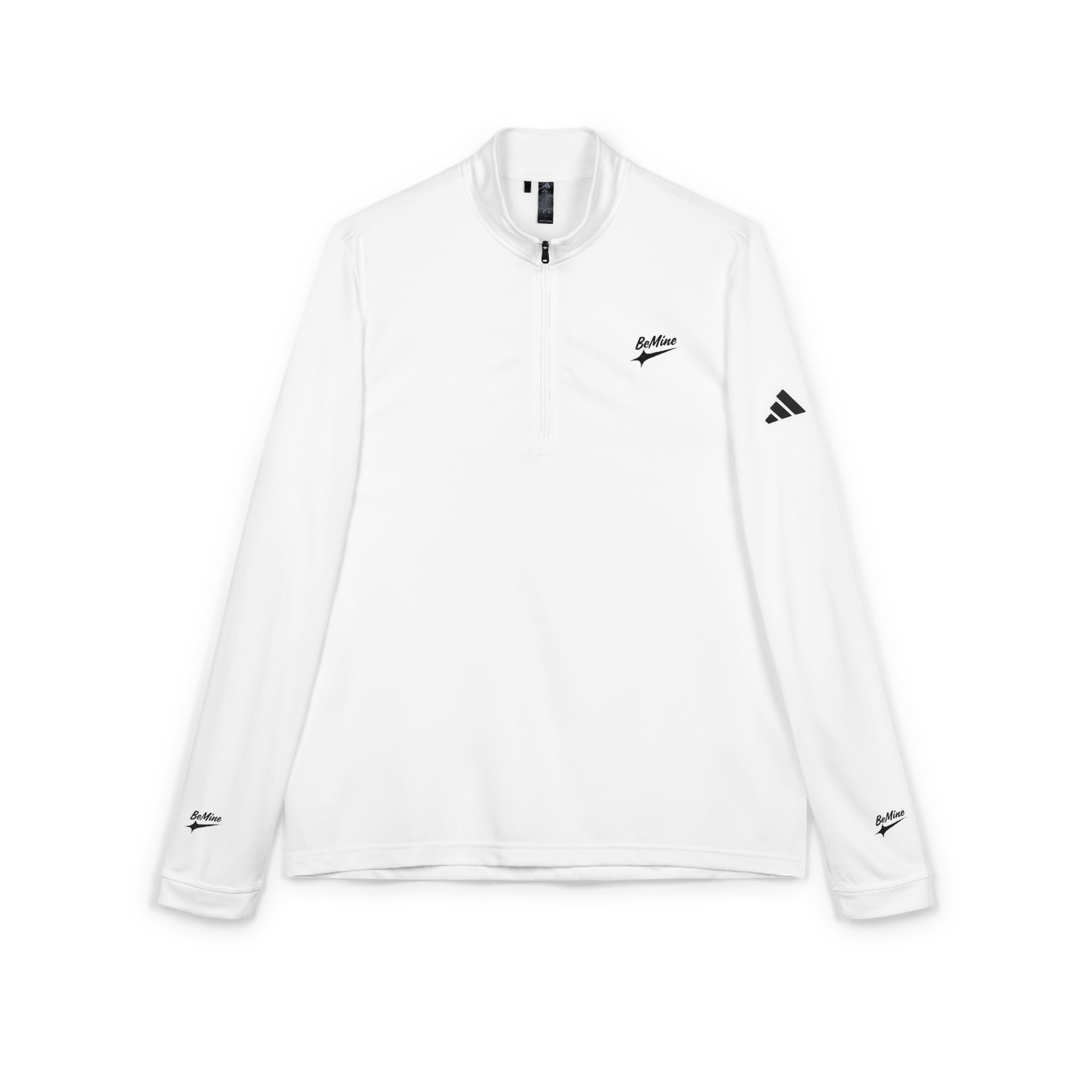 Pull Adidas X BeMine Unisexe à col zippé brodé – Haut de sport léger
