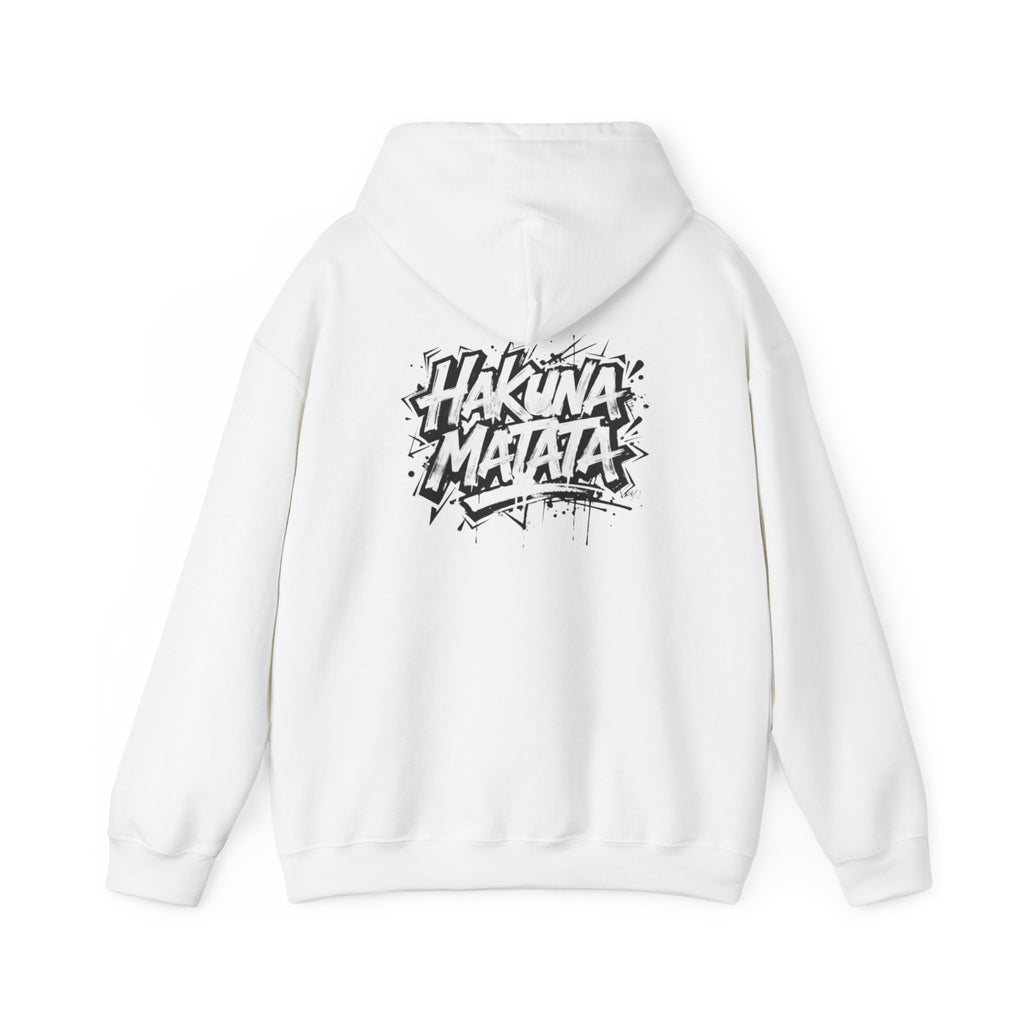 Sweat à capuche en coton avec imprimé graffiti « Hakuna Matata »