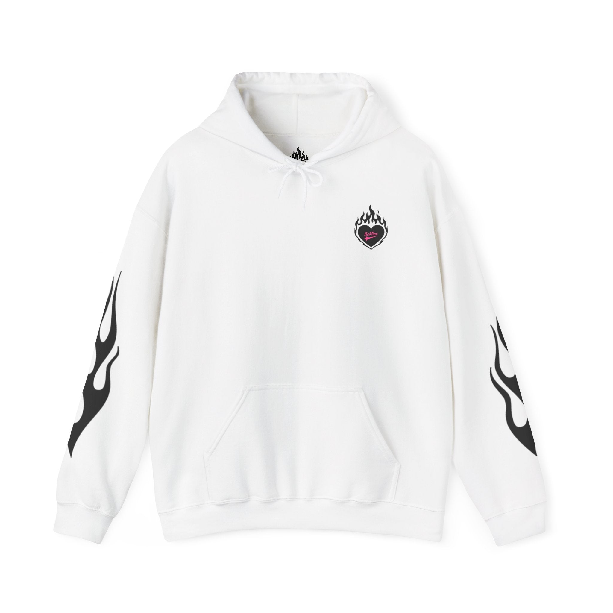 Hoodies Unisexe Tête de mort - flamme sur les manches