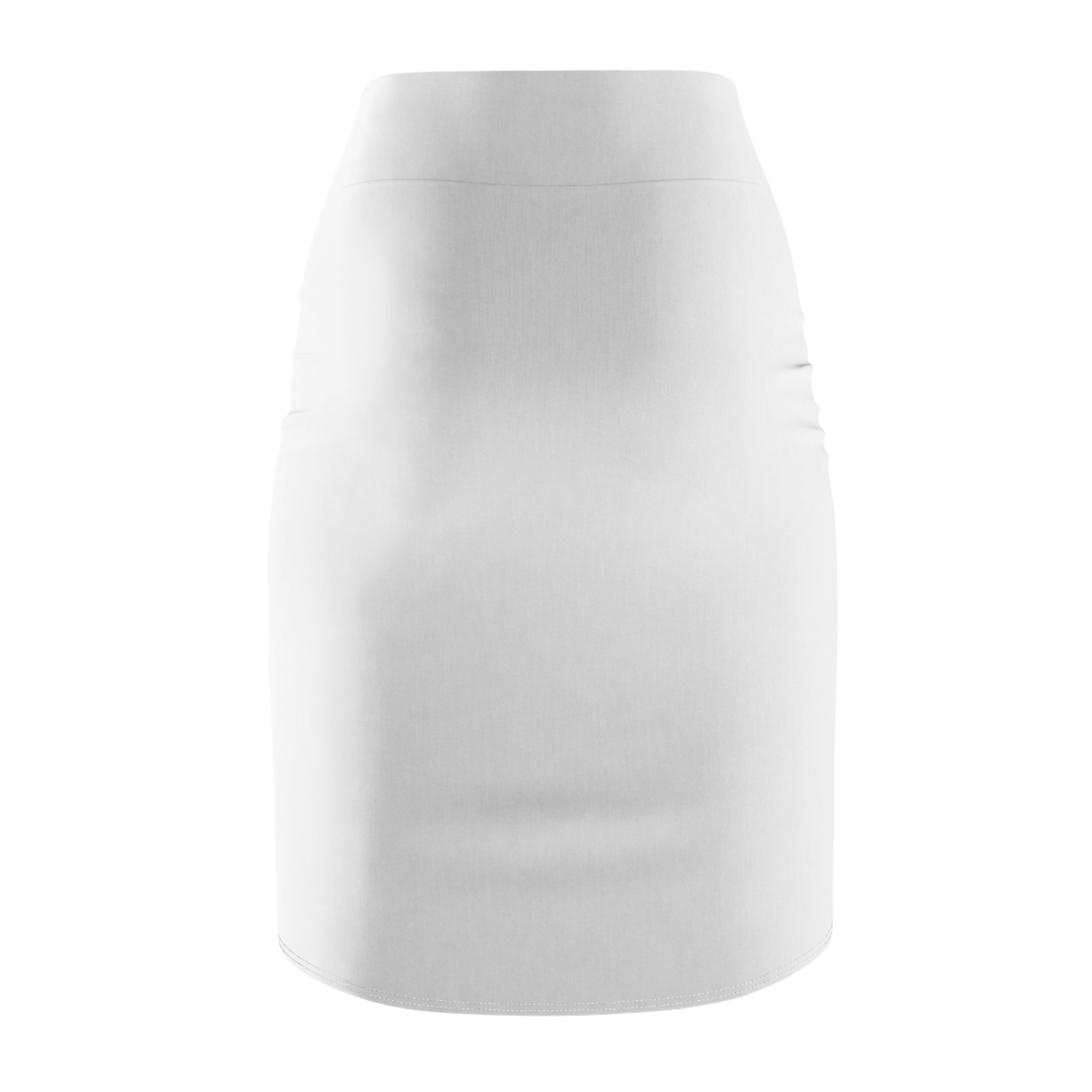 Jupe crayon blanche pour femme – Jupe classique AOP personnalisable pour le travail et les loisirs