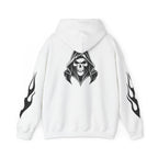 Hoodies Unisexe Tête de mort - flamme sur les manches