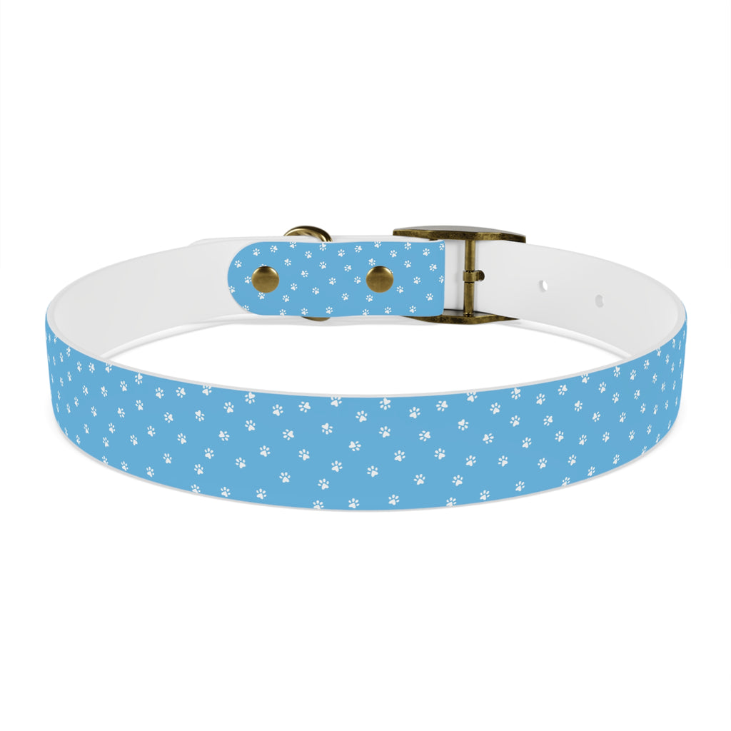 Collier pour chien à motif de patte bleue