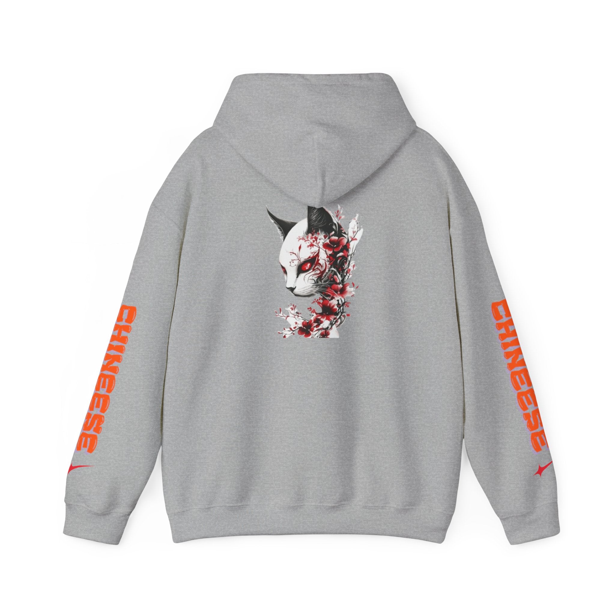 Sweat à capuche Unisexe — Pull graphique Blood Blossom Fox « CHINESE »