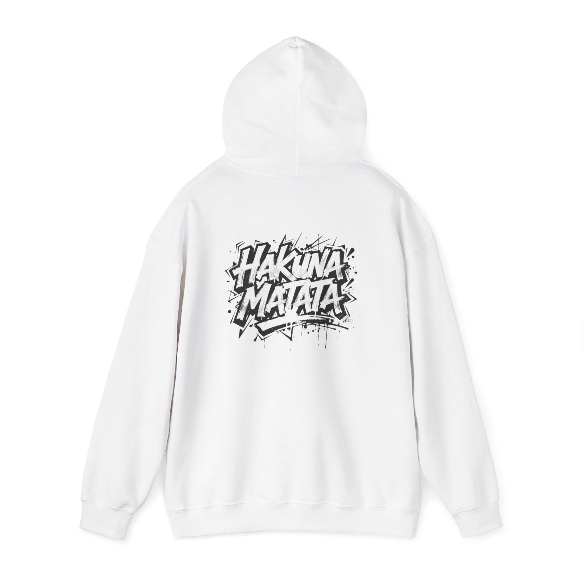 Sweat à capuche en coton avec imprimé graffiti « Hakuna Matata »