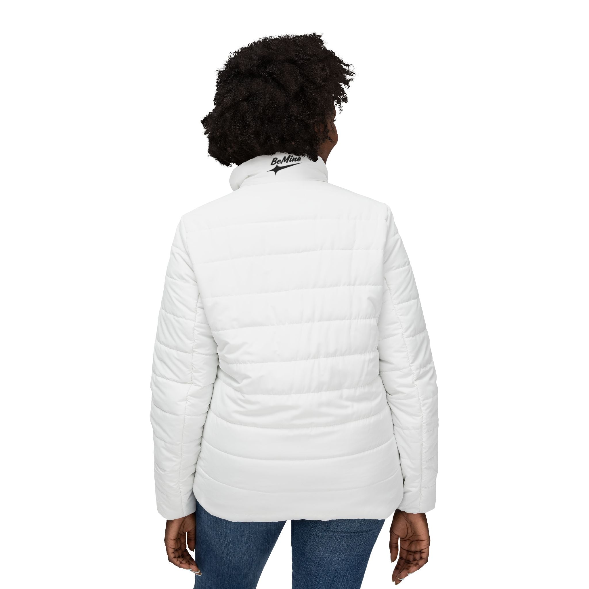 Manteau d'hiver blanc matelassée pour femme