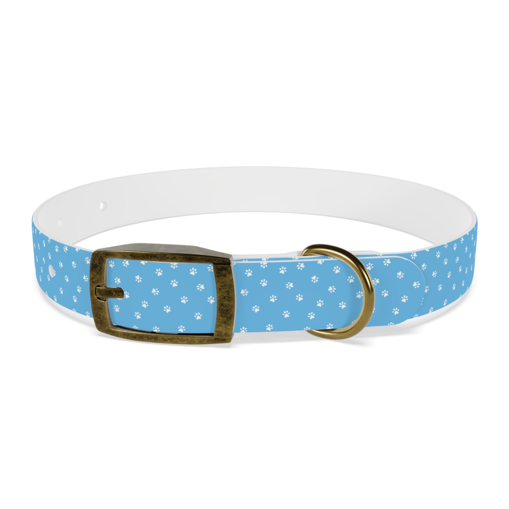 Collier pour chien à motif de patte bleue