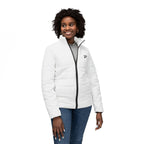 Manteau d'hiver blanc matelassée pour femme