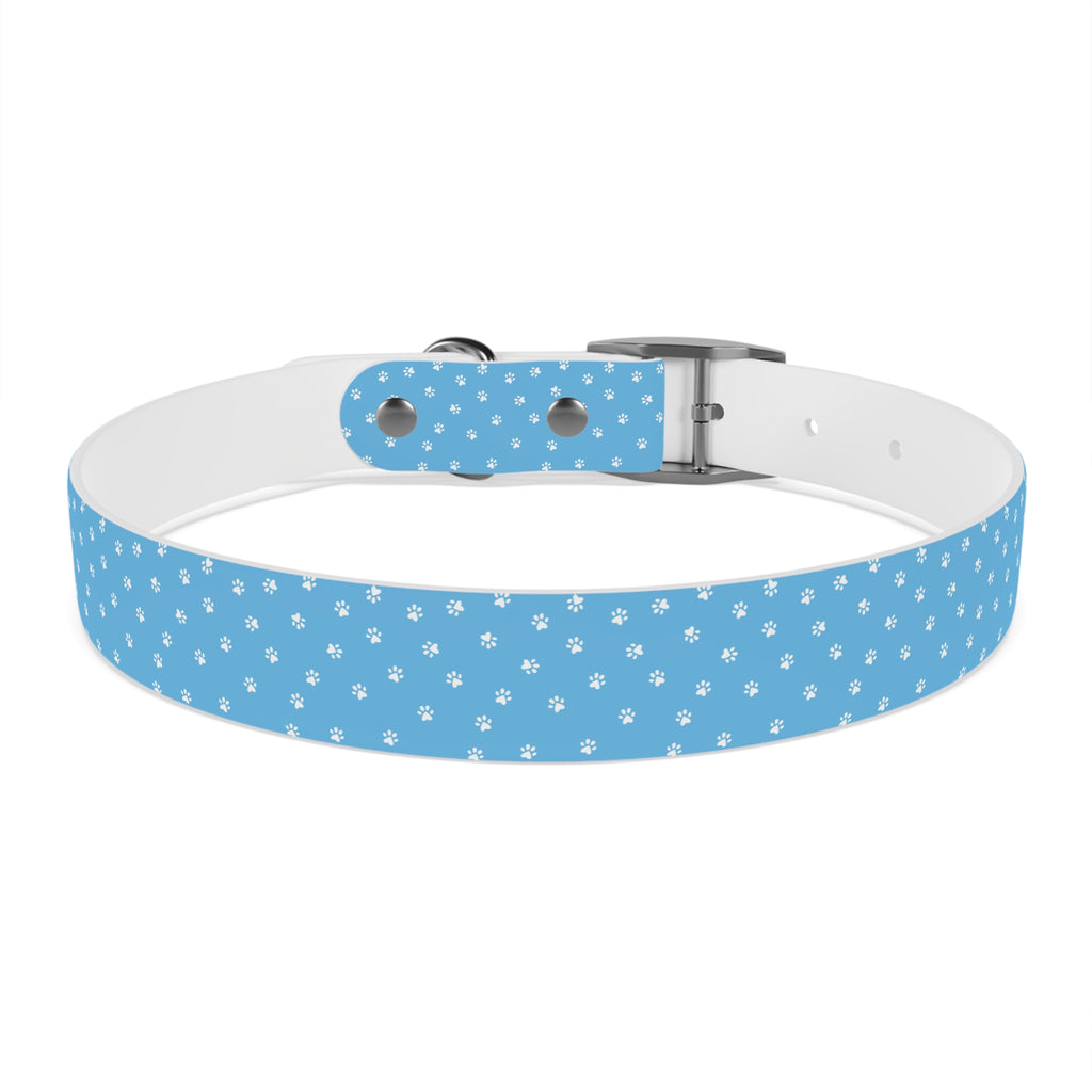 Collier pour chien à motif de patte bleue