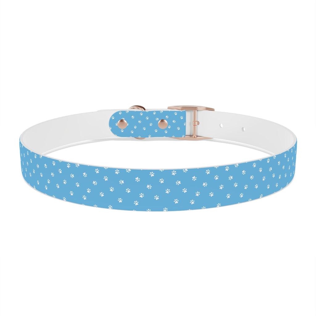 Collier pour chien à motif de patte bleue